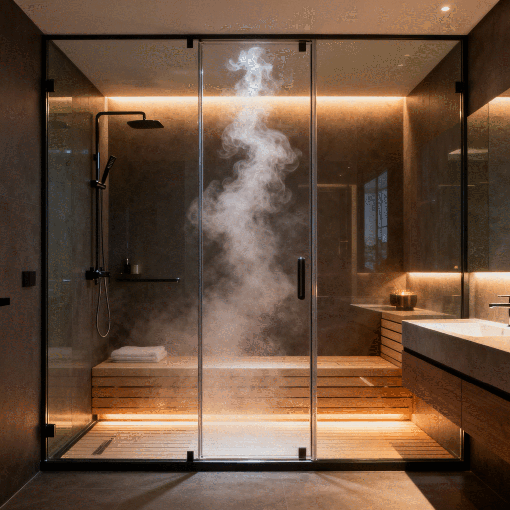 Dampfdusche-Modern-Muster